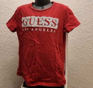 Guess Kids Vibrant Red Tee Boys Sz 8